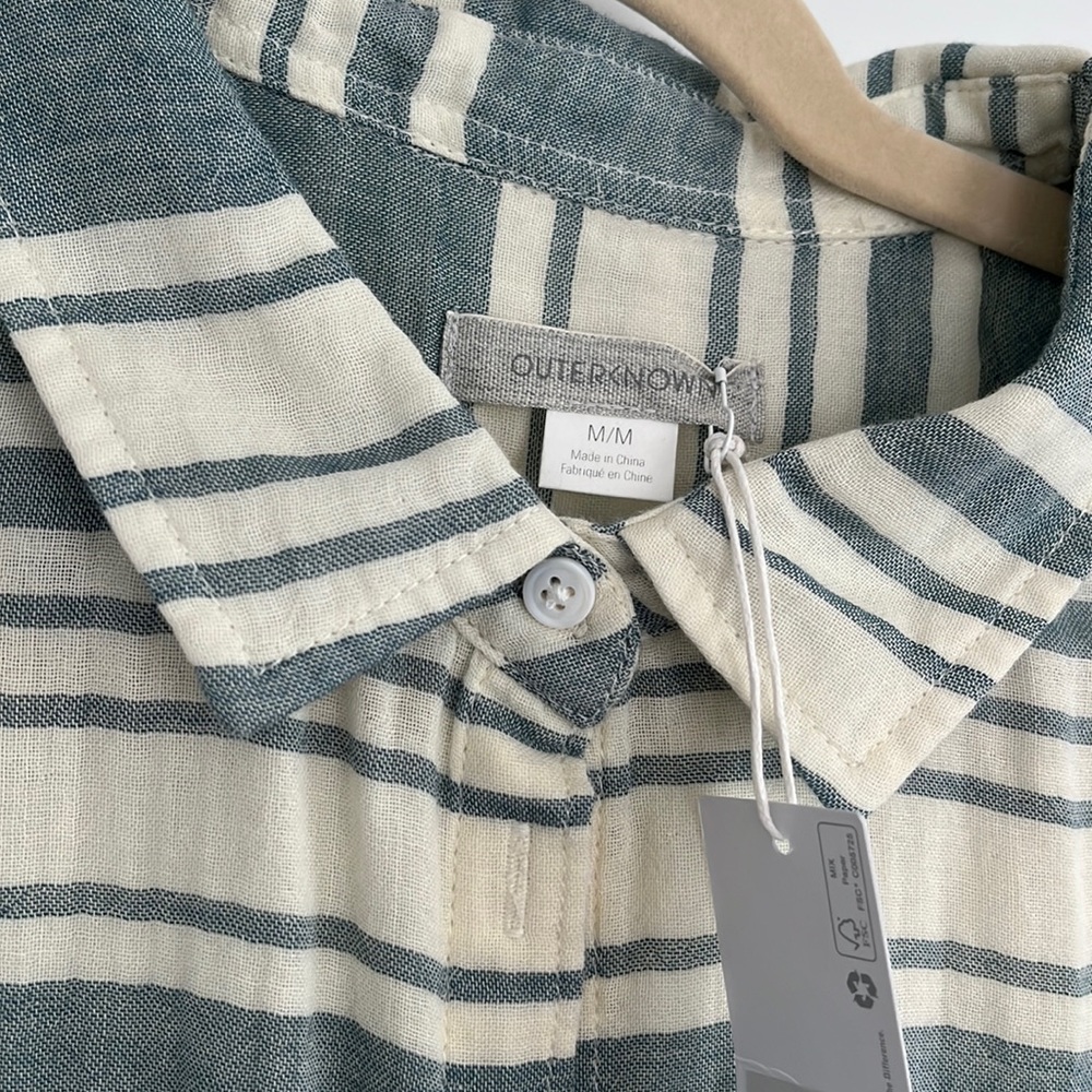 NWT Outerknown Long Sleeve Button Up